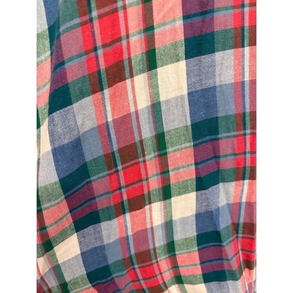 Polo Ralph Lauren Mens L Short Sleeve Plaid Button Down Shirt Red Green Blue - Picture 3 of 9